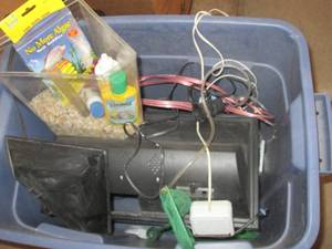V Tote Full of (2) Fish Tanks & S...