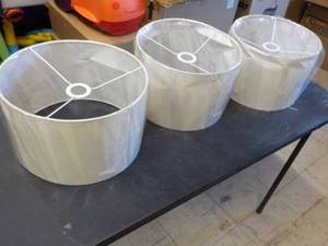 3 sizes lamp shades - some damage...