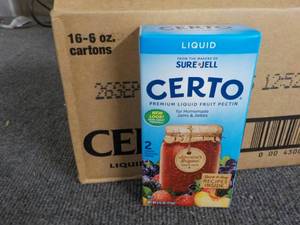 Case of 16 6 oz. boxes Certo Pectin...