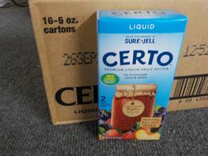Case of 16 6 oz. boxes Certo Pectin...