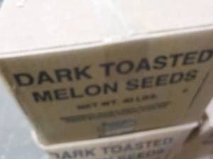 40 lb. box Dark Toasted Melon Seeds...