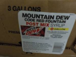 3 3 gallon Mountain Dew Code Red fo...