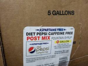 3 5 gallon Aspartame Free Diet Peps...