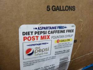 3 5 gallon Aspartame Free Diet Peps...