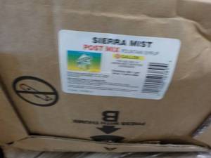 3 5 gallon Sierra Mist post mix syr...
