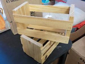 2 small wood boxes 11x6x6...