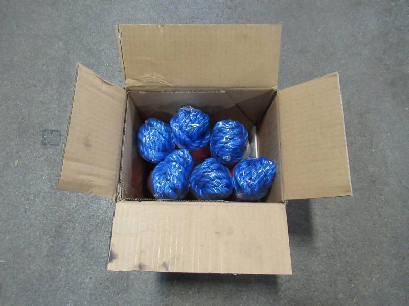 lot 722 image: (6-Pack) Everbilt 38 in. x 25 Blue Poly Pro Winch Rope 65399