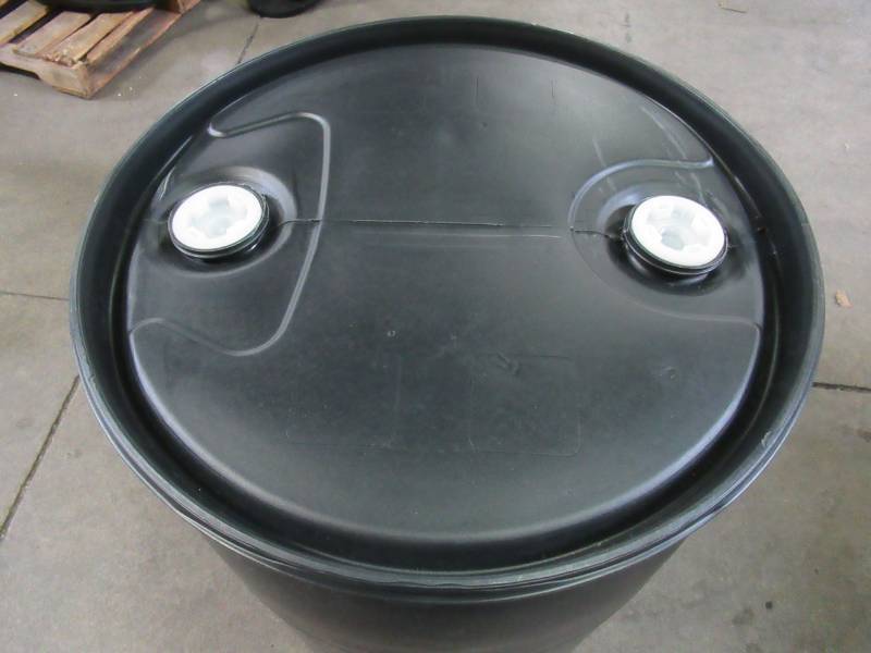 lot 101 image: 55 Gal. Black Industrial Plastic Drum, PTH0934