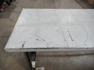 lot 602 image: Husky 72 in. W x 39 in. H x 24 in. L Stainless Steel Workbench