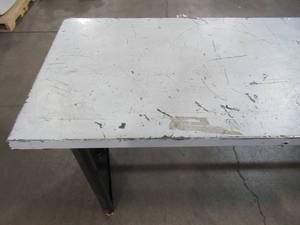 lot 603 image: Husky 72 in. W x 39 in. H x 24 in. L Stainless Steel Workbench
