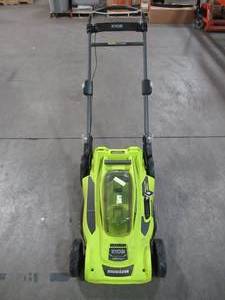 lot 2 image: Ryobi 20 in. 40-Volt Brushless Lithium-Ion Cordless Battery Walk Behind Push Lawn Mower RY401110-Y