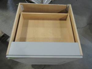 lot 225 image: Hampton Bay Cambridge Assembled 24x34.49x24.44 in. Base Cabinet with Soft Close Full Extension Drawer in Gray CM2435B-KG