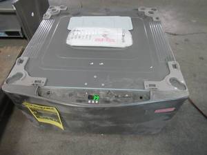 lot 138 image: LG Sidekick 1-cu ft 27-in Pedestal Washer In Grey WD100CV Untested - SLIGHT SCRATCH AND DENT, ELECTRONICS WORK