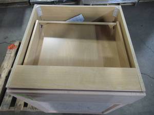 lot 229 image: Hampton Bay Assembled 24x34.5x24 in. Easthaven Base Cabinet with Drawer in Unfinished German Beech EH2435B-GB
