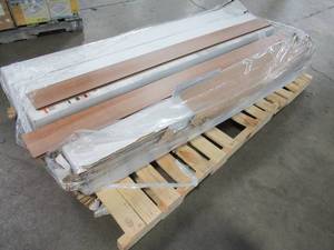 lot 149 image: Approximately 10 Cases of Home Decorators Collection Wire Brushed Strand Woven Sand 38 in. T x 5-18 in. W x 72-78 in. L Engineered Click Bamboo Flooring. YY3001