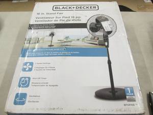 lot 36 image: Black & Decker 16 inch Stand Fan op...