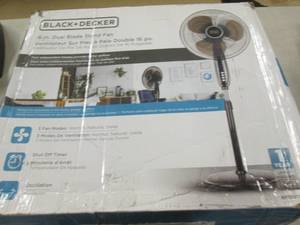 lot 37 image: Black & Decker 16 inch Stand Fan op...