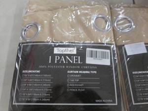 lot 91 image: Pair of Grommeted 54x96 inch Curtai...