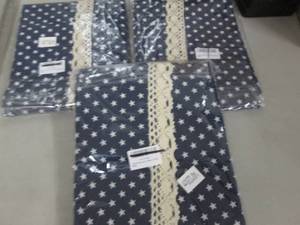 lot 125 image: 3 Assorted Sized Star Table Cloths...