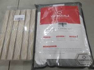 lot 135 image: King Duvet Cover Set, Placemat Set...