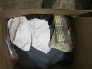 lot 139 image: Box of Curtains, Slipcovers, Pillow...