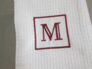lot 150 image: 5 M Monogrammed 20x30 inch Cotton...
