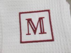 lot 151 image: 5 M Monogrammed 20x30 inch Cotton...