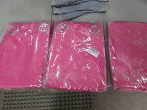 lot 155 image: 3- 2pk Grommeted Blackout Panels 52...