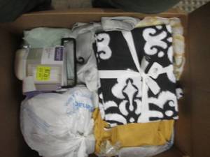 lot 160 image: Box of Assorted Curtain Panels etc...