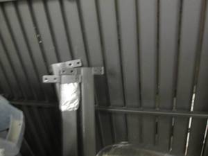 lot 164 image: 6 ft Metal Patio Dining Table...