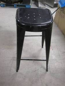 lot 171 image: Black Metal Stool...