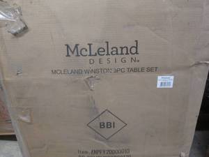 lot 186 image: McLeland Design Winston 3-Pc. Table...