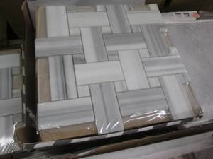 lot 202 image: 10 sheets Camden White 12 in. x 12 ...