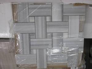 lot 204 image: 6 sheets Camden White 12 in. x 12 i...