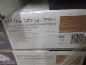 lot 231 image: 9 Cases Red Oak Natural 38 in. Thi...