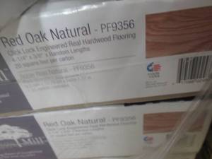 lot 232 image: 8 Cases Red Oak Natural 38 in. Thi...
