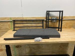NEATFREAK 19.48 in. H x 31.88 in. W Black Fabric Upholstered 10-Paired Shoe Storage Bench