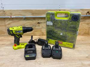 RYOBI Lot-  P215 Drill with 2 Batteries and a Charger  Drilling & Driving Kit