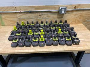 RYOBI Lot of 43-  Various 18v Batteries (not working)