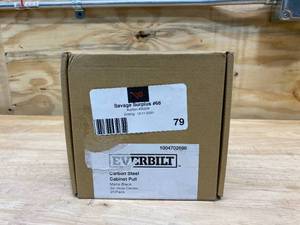 EVERBILT 3 in. (76 mm) matte black Carbon Steel Classic Cabinet Pull (25-Pack)