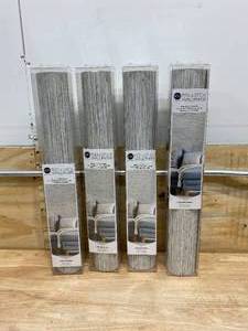 ROOMMATES Lot of 4-  Grasscloth Blue Vinyl Peelable Wallpaper (Covers 28.18 sq. ft.)