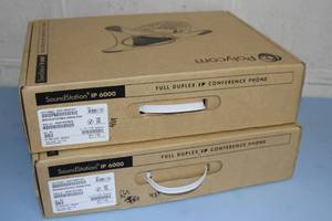 lot 23 image: Lot of 2 - Polycom SoundStation IP 6000 Audio Conference SIP Phones