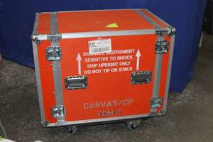 lot 29 image: MaxLine Custom Cases - Large ATA Rated Shipping Travel Case with Equipment Rack Rails & Heavy Duty Casters