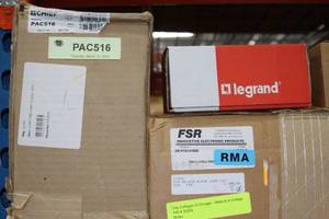 lot 40 image: HUGE 8 Shelf Lot of Mostly New  Demo Pro Audio & Video Items and Accessories