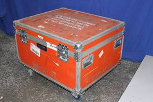 lot 46 image: Maxline Foam Lined ATA Rated Shipping  Travel  Storage Road Equipment Case with Dividers & Heavy Duty Casters