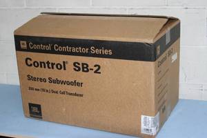 lot 2 image: New in Box  JBL Control SB-2 SB2 Pro Audio Speaker  10 Dual Coil Subwoofer