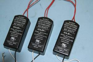 lot 91 image: Large Box  Lot of CLD 60-Watt Low Voltage 12 Halogen Lamp Electronic Dimmable Converters