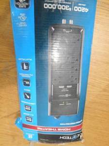 lot 4 image: 6 ft. 8-Outlet USB Coax Surge Protector