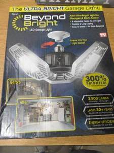 lot 59 image: 3500 Lumens 11.5 in. Single Pole Occupancy LED Flush Mount Garage Light