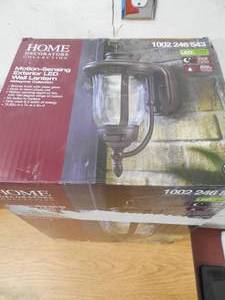 lot 80 image: Bronze Motion Sensor Outdoor Integrated LED Wall Lantern Sconce